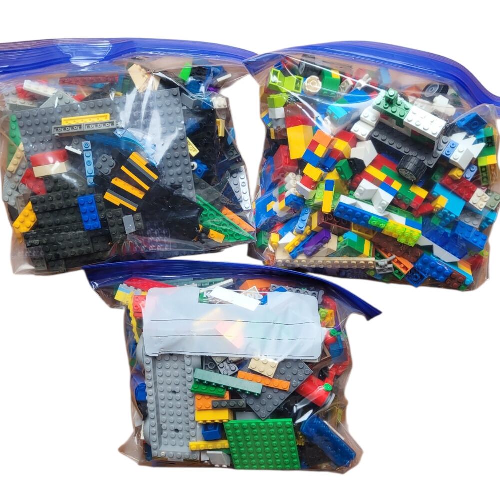 8LB Mixed Building Bricks & Plates Lot – Non-LEGO Assorted Blocks Pieces